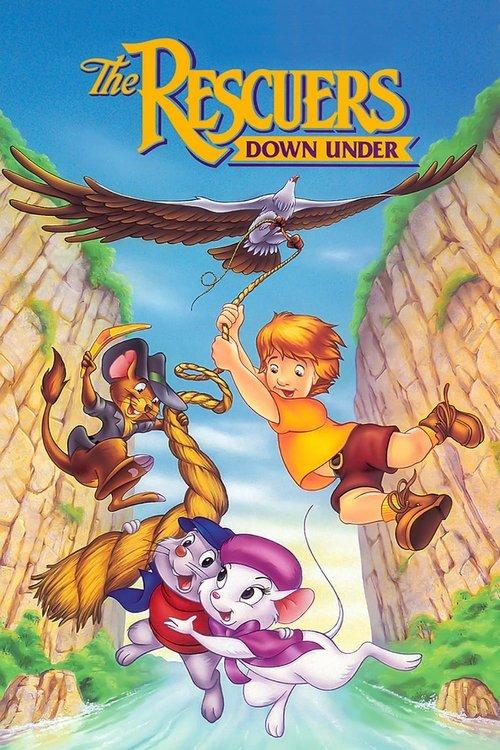 The Rescuers Down Under 1990 official movie poster