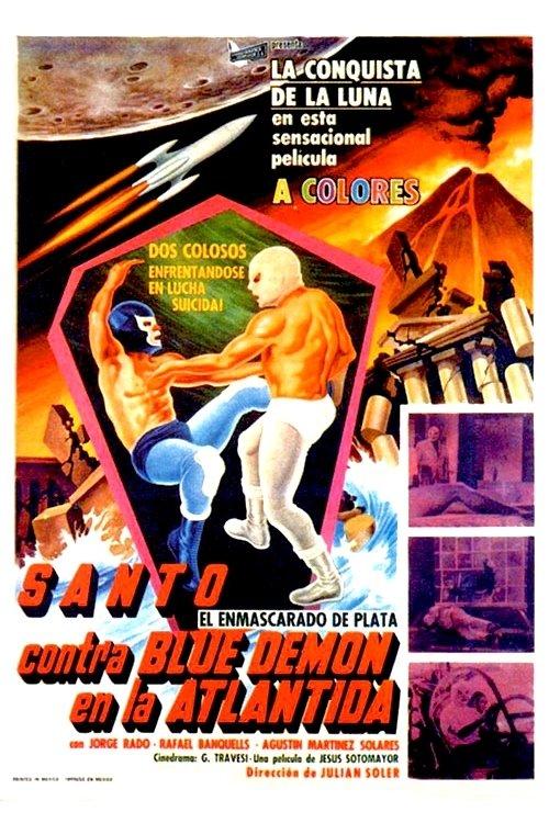 Santo vs. Blue Demon in Atlantis 1970 official movie poster