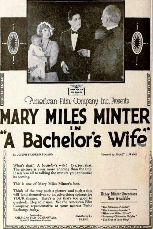 A Bachelor's Wife 1919 official movie poster