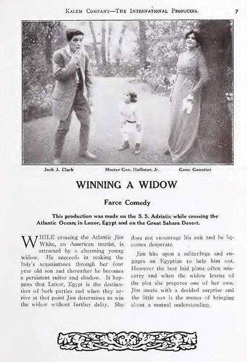 Winning a Widow 1912 official movie poster