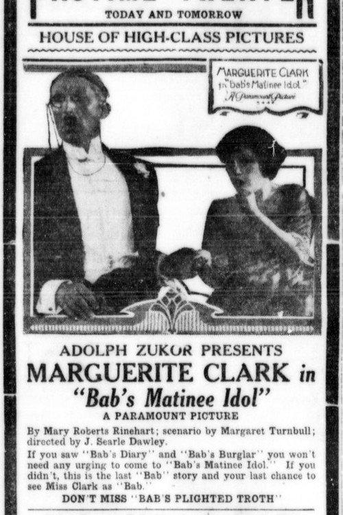 Bab's Matinee Idol 1917 official movie poster