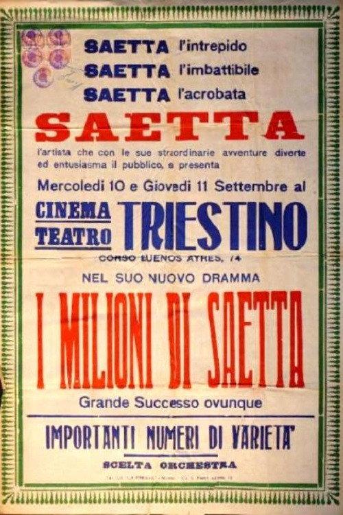 I milioni di Saetta 1923 official movie poster
