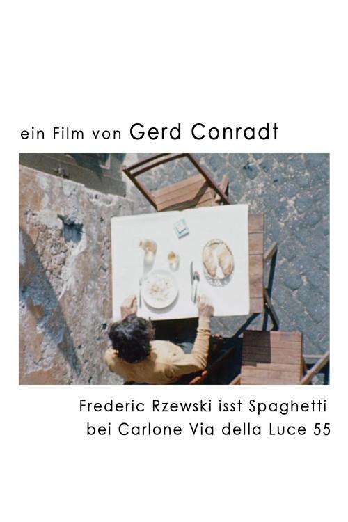 Frederic Rzewski eats spaghetti at Carlone Via della Luce 55 1967 official movie poster