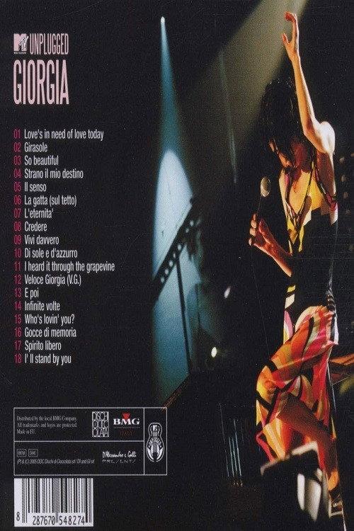 Giorgia MTV Unplugged 2005 official movie poster