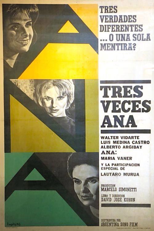 Three Times Ana 1961 official movie poster