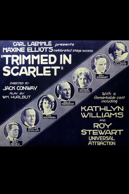 Trimmed in Scarlet 1923 official movie poster