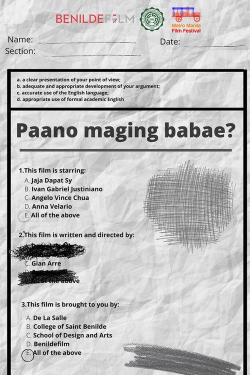 Paano Maging Babae? 2020 official movie poster