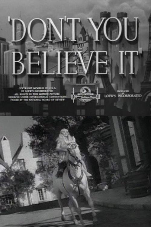 Don't You Believe It 1943 official movie poster