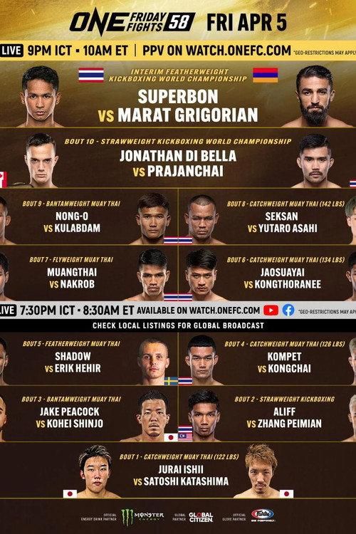 ONE Friday Fights 58: Superbon vs. Grigorian 3 2024 official movie poster