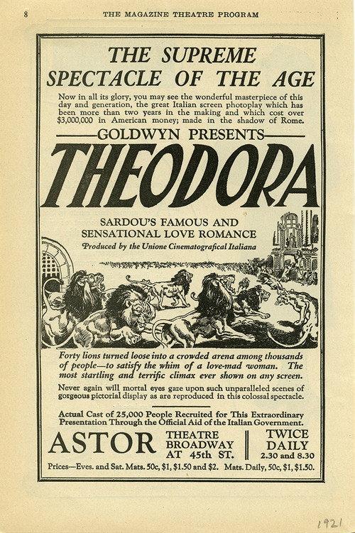 Theodora 1921 official movie poster