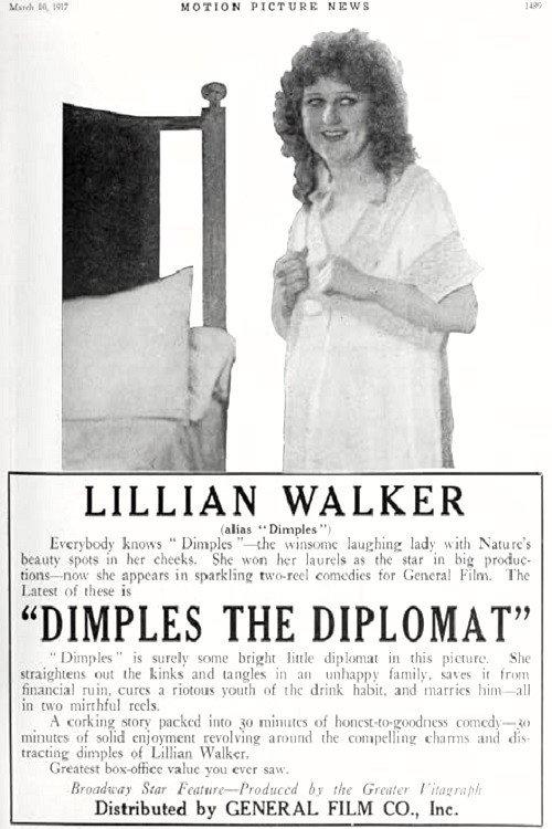 Dimples the Diplomat 1917 official movie poster