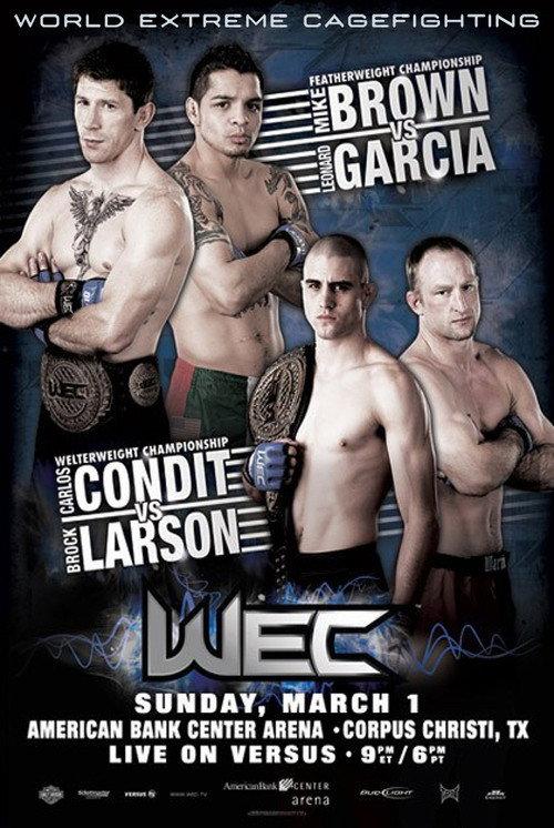 WEC 39: Brown vs. Garcia 2009 official movie poster