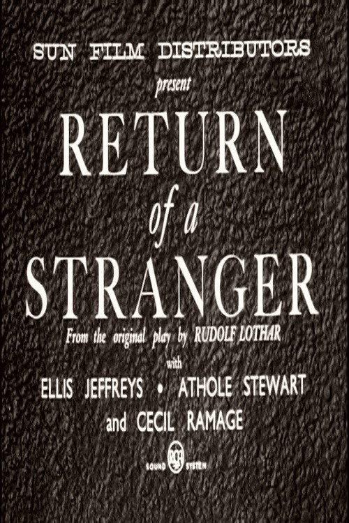 Return of a Stranger 1937 official movie poster