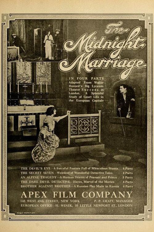 The Midnight Wedding 1914 official movie poster
