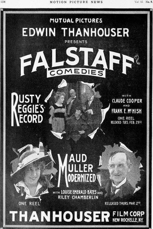 Rustic Reggie's Record 1916 official movie poster