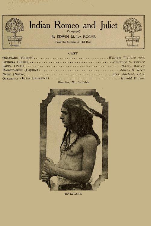 Indian Romeo and Juliet 1912 official movie poster