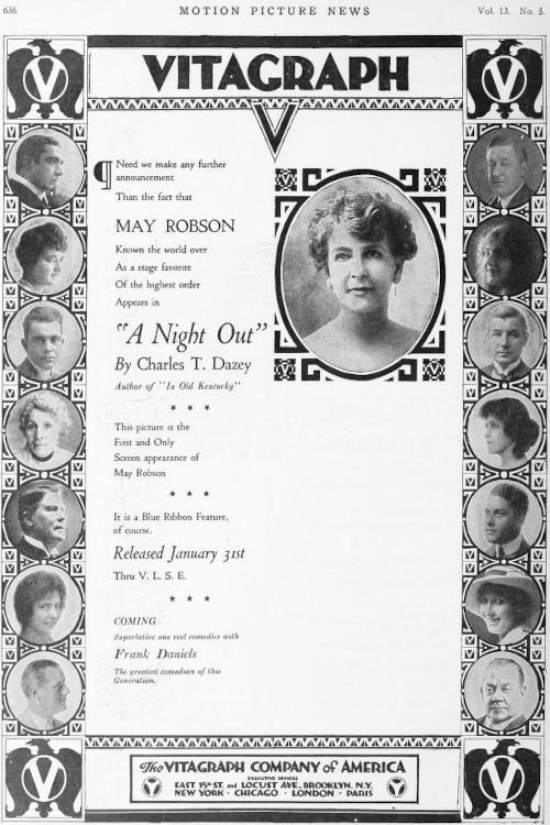 A Night Out 1916 official movie poster