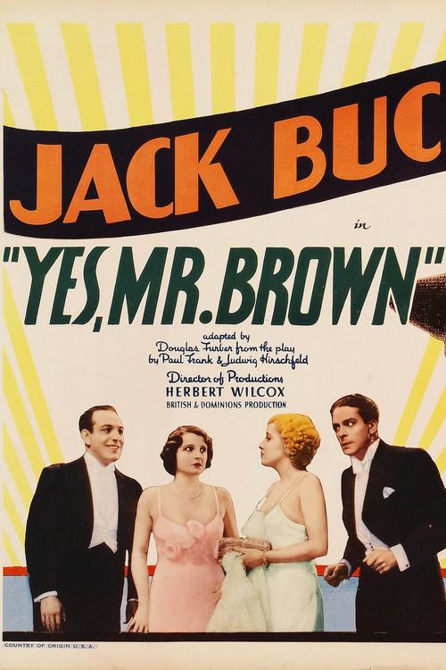 Yes, Mr. Brown 1933 official movie poster