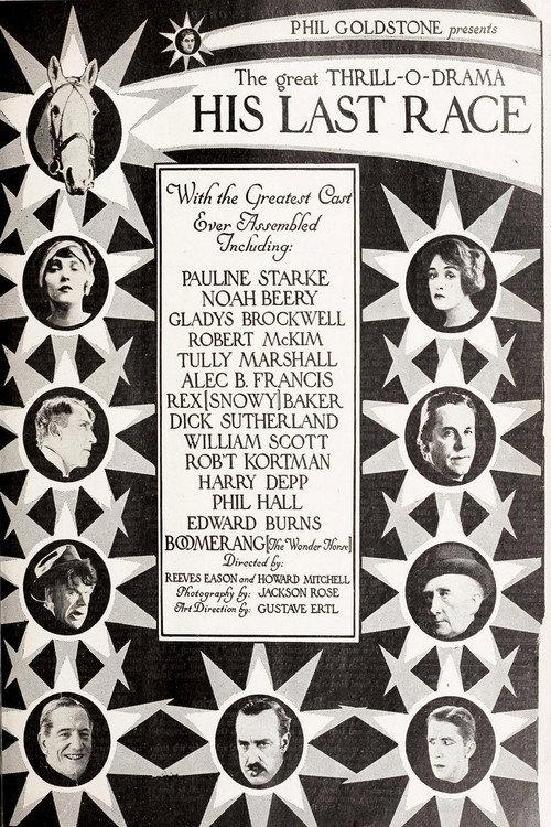 His Last Race 1923 official movie poster