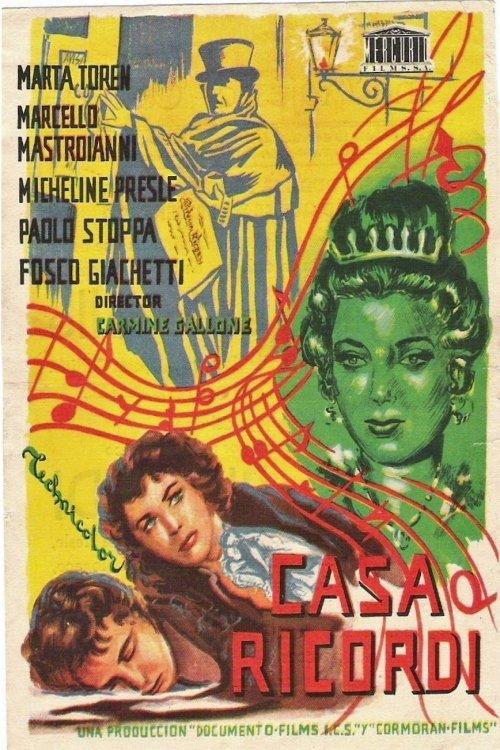 House of Ricordi 1954 official movie poster