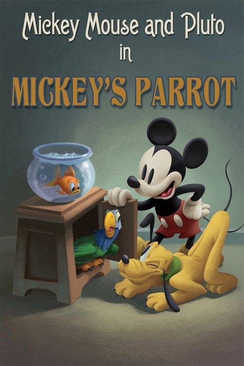 Mickey's Parrot 1938 official movie poster