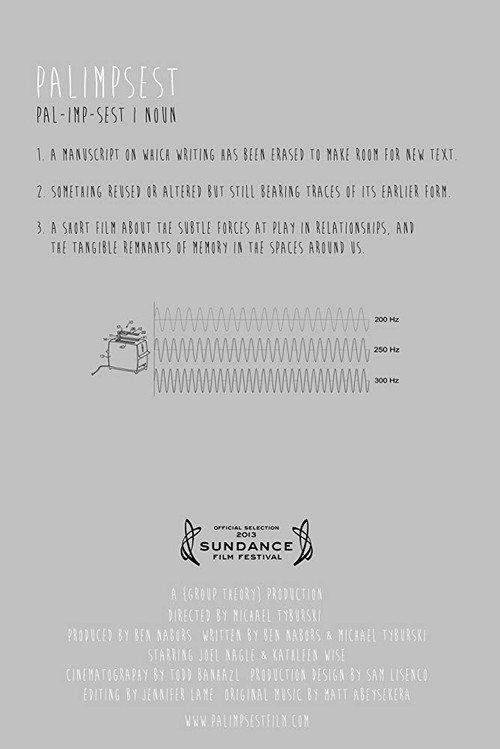 Palimpsest 2013 official movie poster