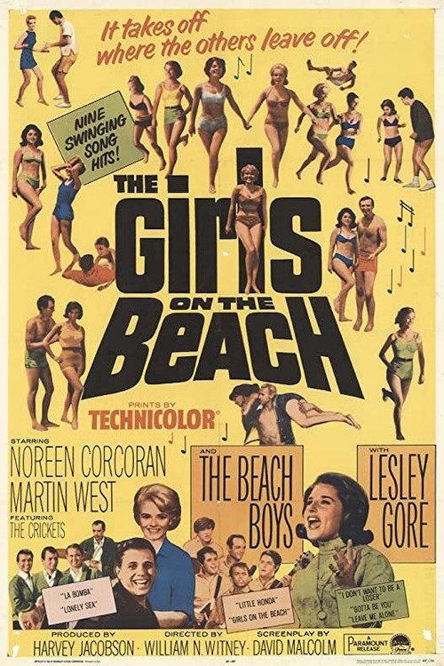 The Girls on the Beach 1965 official movie poster