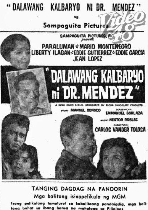Dalawang Kalbaryo ni Dr. Mendez 1961 official movie poster