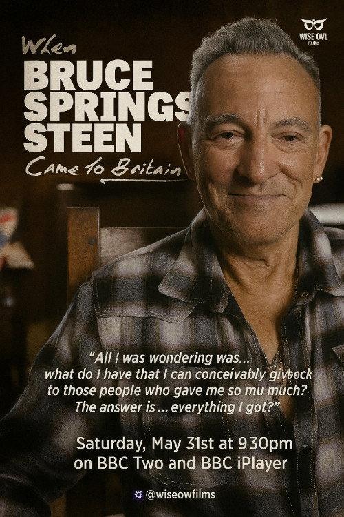When Bruce Springsteen Came to Britain 2025 official movie poster