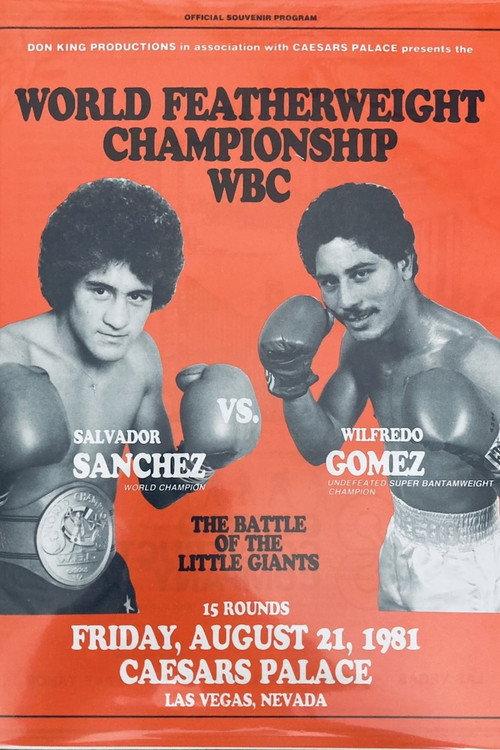 Salvador Sanchez vs. Wilfredo Gomez 1981 official movie poster