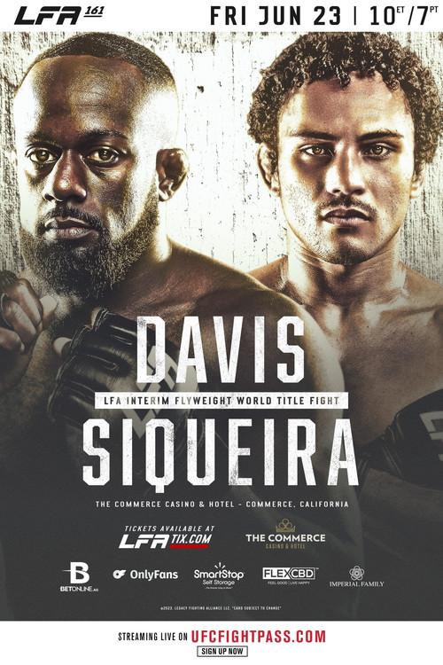 LFA 161: Davis vs. Siqueira 2023 official movie poster