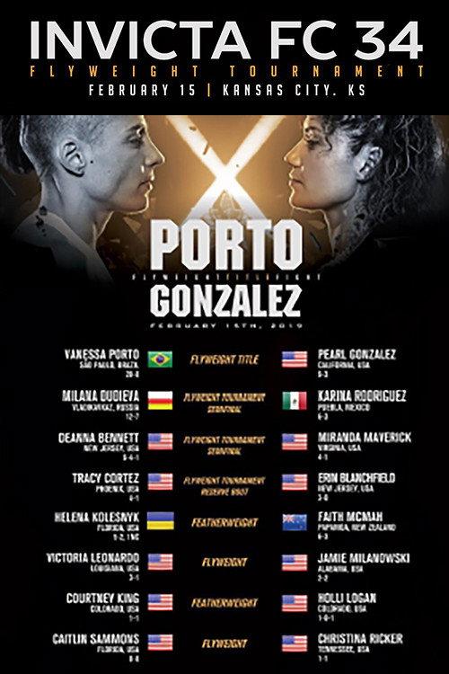 Invicta FC 34: Porto vs. Gonzalez 2019 official movie poster