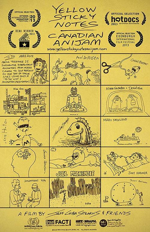Yellow Sticky Notes: Canadian Anijam 2013 official movie poster