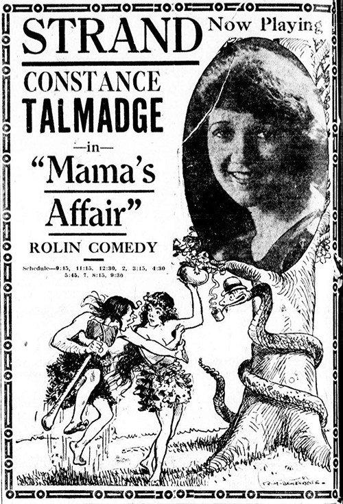 Mama's Affair 1921 official movie poster