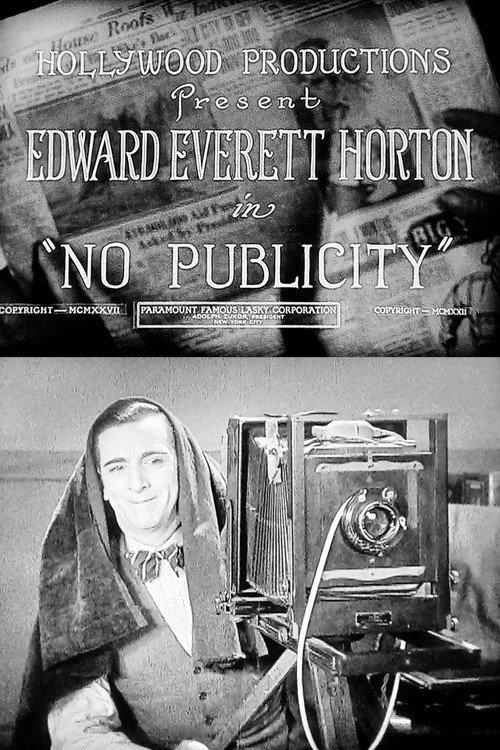 No Publicity 1927 official movie poster