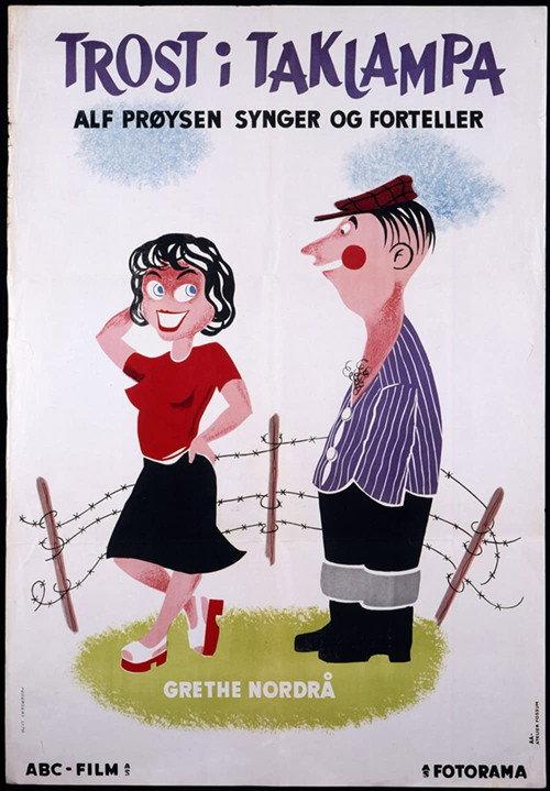Trost i taklampa 1955 official movie poster