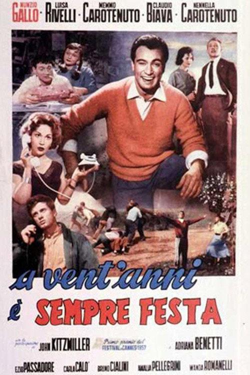 A vent'anni è sempre festa 1957 official movie poster