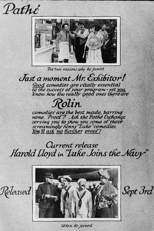 Luke Joins the Navy 1916 official movie poster