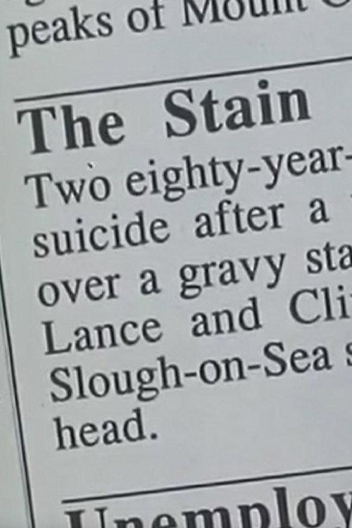 The Stain 1991 official movie poster
