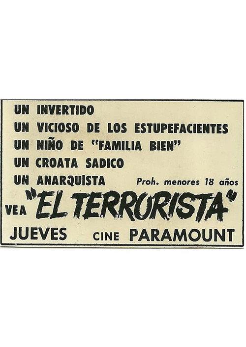 El terrorista 1962 official movie poster