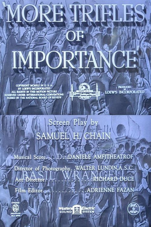 More Trifles of Importance 1941 official movie poster