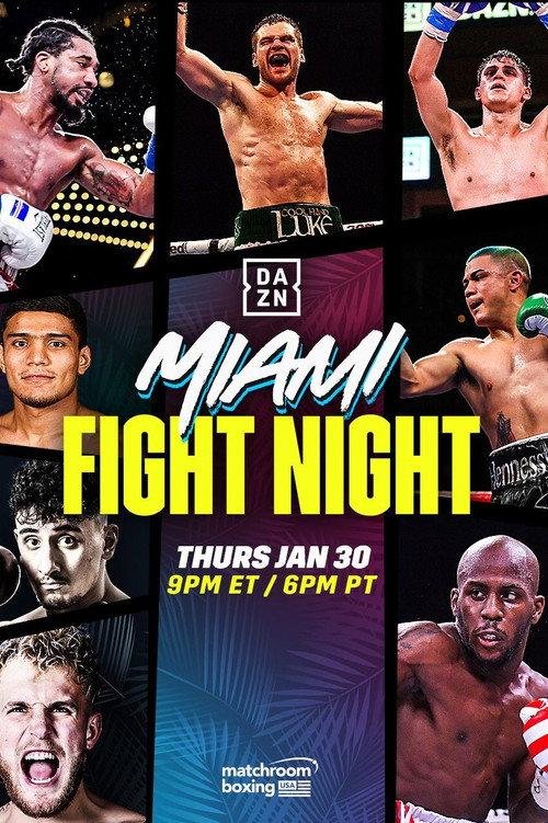 DAZN Miami Fight Night 2020 official movie poster
