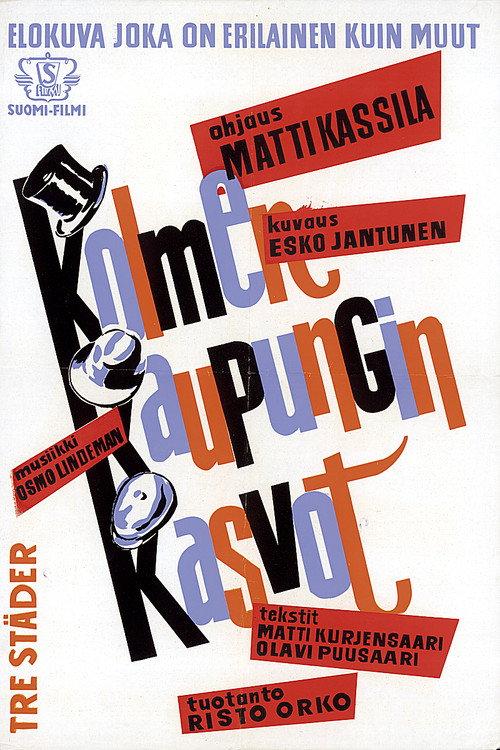 Kolmen kaupungin kasvot 1962 official movie poster