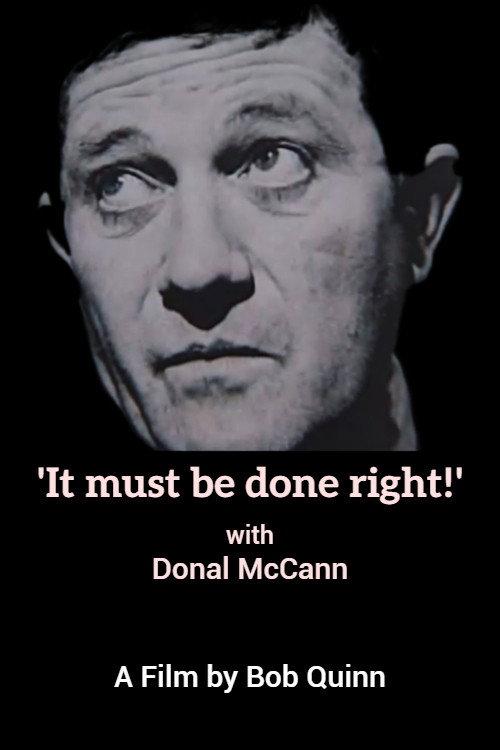 'It must be done right!' with Donal mcCann 1999 official movie poster