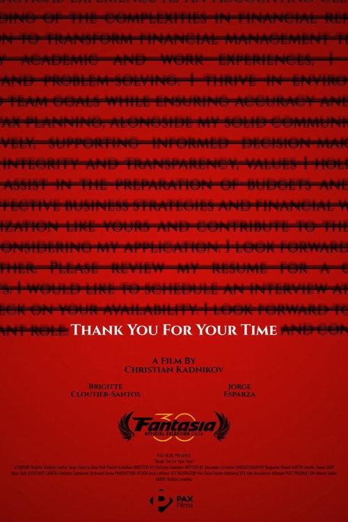 Thank You For Your Time 2026 official movie poster
