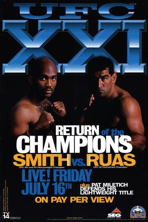 UFC 21: Return Of The Champions 1999 official movie poster