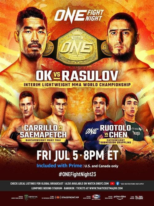 ONE Fight Night 23: Ok vs. Rasulov 2024 official movie poster