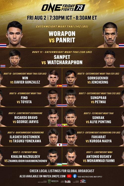 ONE Friday Fights 73: Worapon vs. Parit 2024 official movie poster