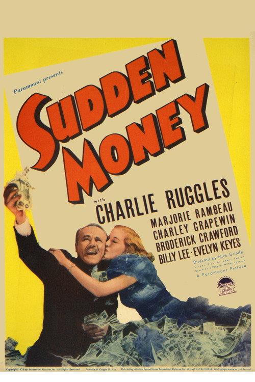 Sudden Money 1939 official movie poster