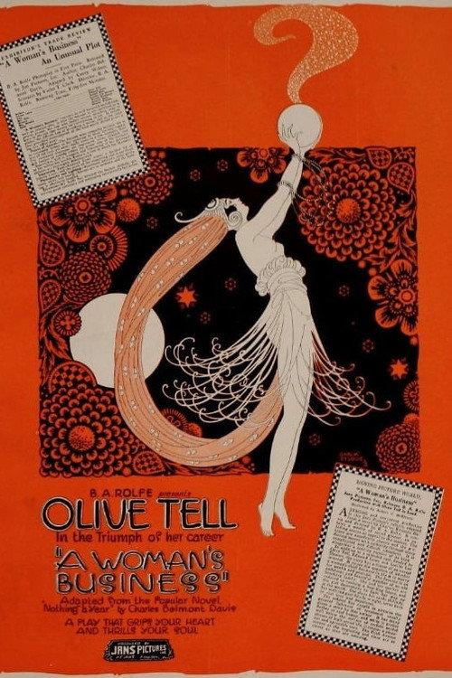 A Woman's Business 1920 official movie poster